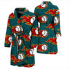 Baseball Fire Pattern Print Men Long Robe-grizzshop