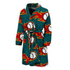 Baseball Fire Pattern Print Men Long Robe-grizzshop