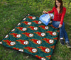 Baseball Fire Pattern Print Quilt-grizzshop