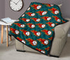 Baseball Fire Pattern Print Quilt-grizzshop