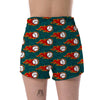 Baseball Fire Pattern Print Women's Shorts-grizzshop