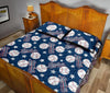 Baseball League Print Pattern Bed Set Quilt-grizzshop