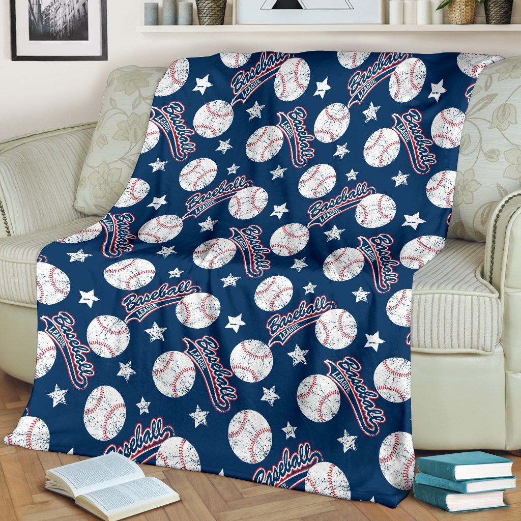 Baseball League Print Pattern Blanket-grizzshop