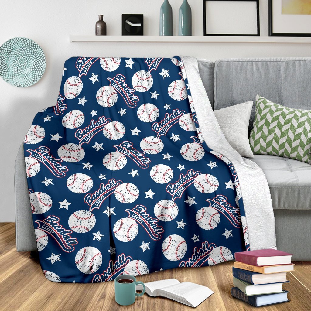 Baseball League Print Pattern Blanket-grizzshop