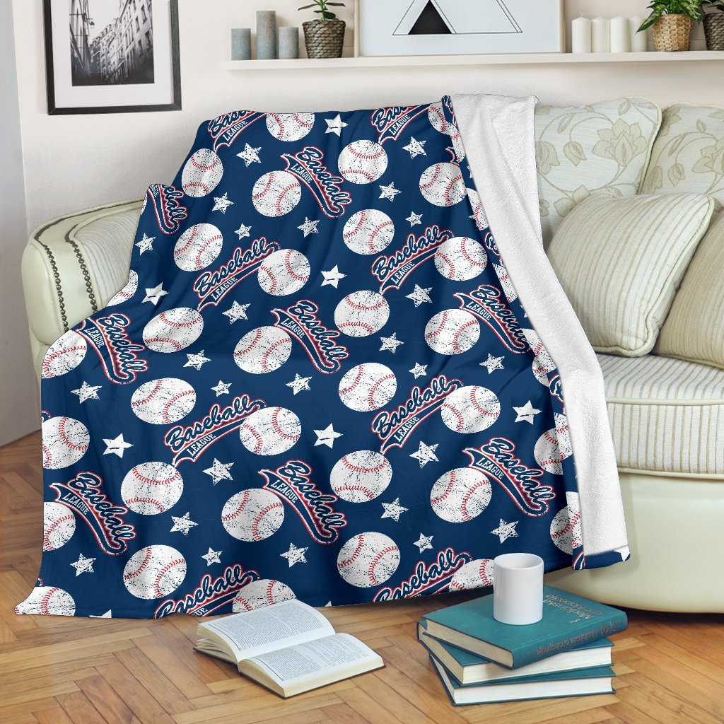 Baseball League Print Pattern Blanket-grizzshop