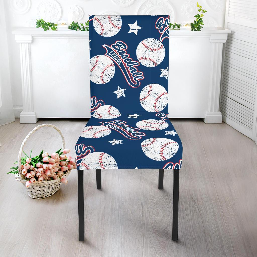 Baseball League Print Pattern Chair Cover-grizzshop