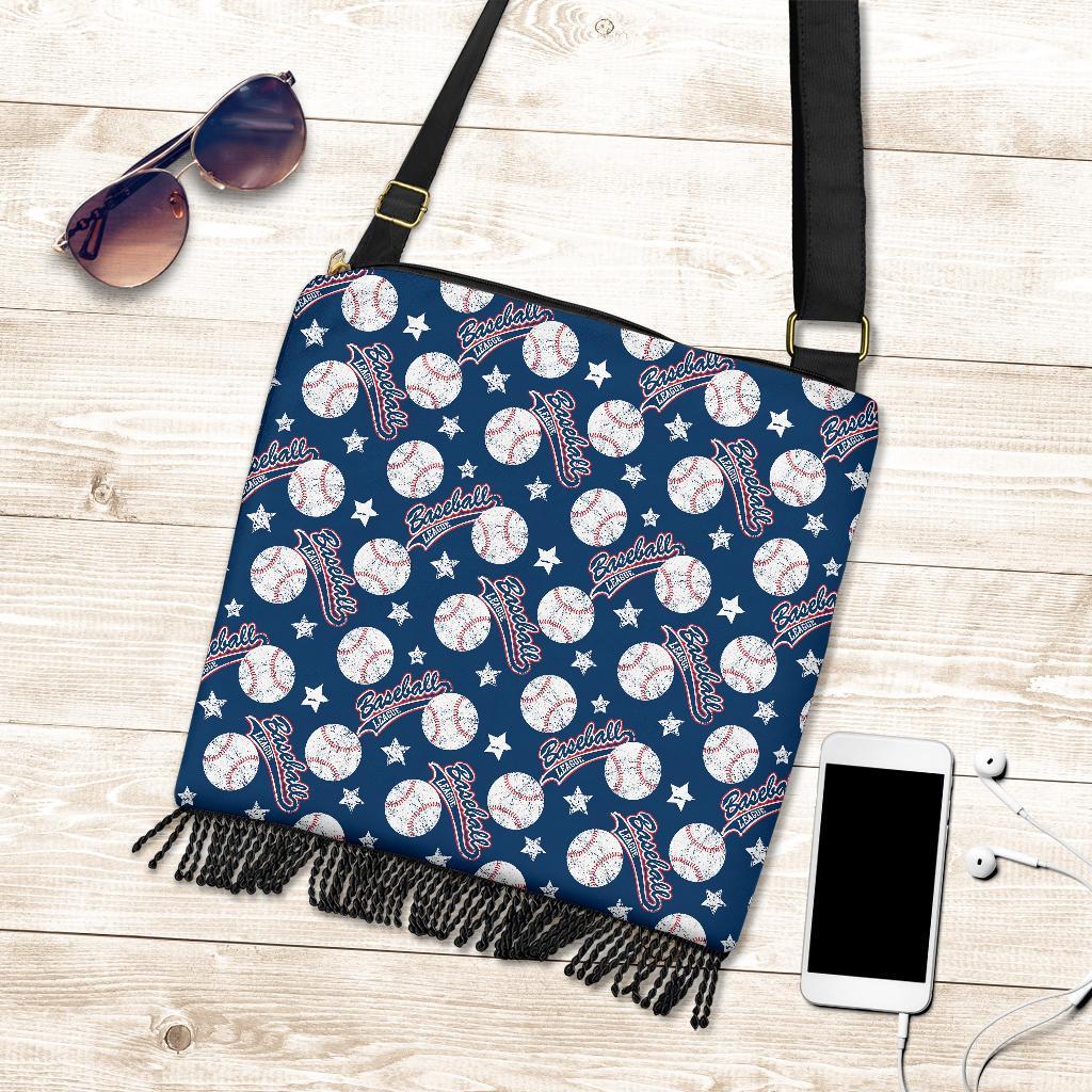 Baseball League Print Pattern Crossbody bags-grizzshop