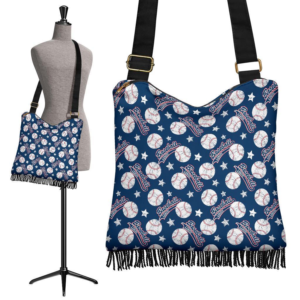 Baseball League Print Pattern Crossbody bags-grizzshop