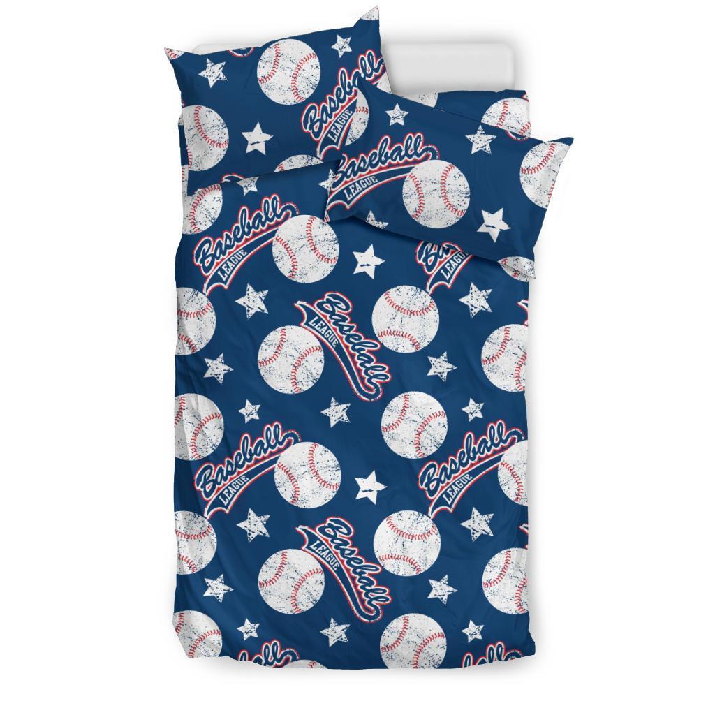Baseball League Print Pattern Duvet Cover Bedding Set-grizzshop