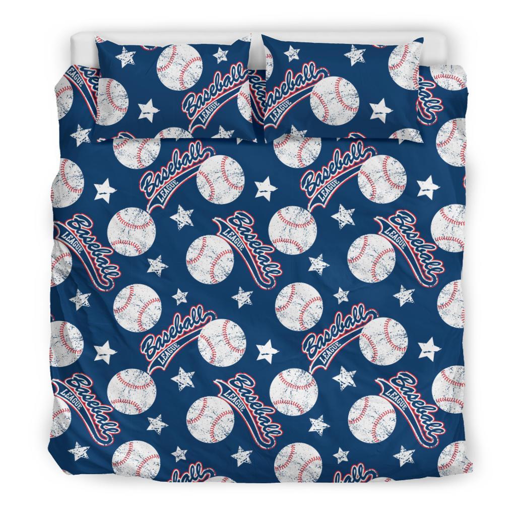 Baseball League Print Pattern Duvet Cover Bedding Set-grizzshop