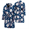 Baseball League Print Pattern Men Long Robe-grizzshop