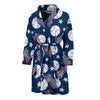 Baseball League Print Pattern Men Long Robe-grizzshop