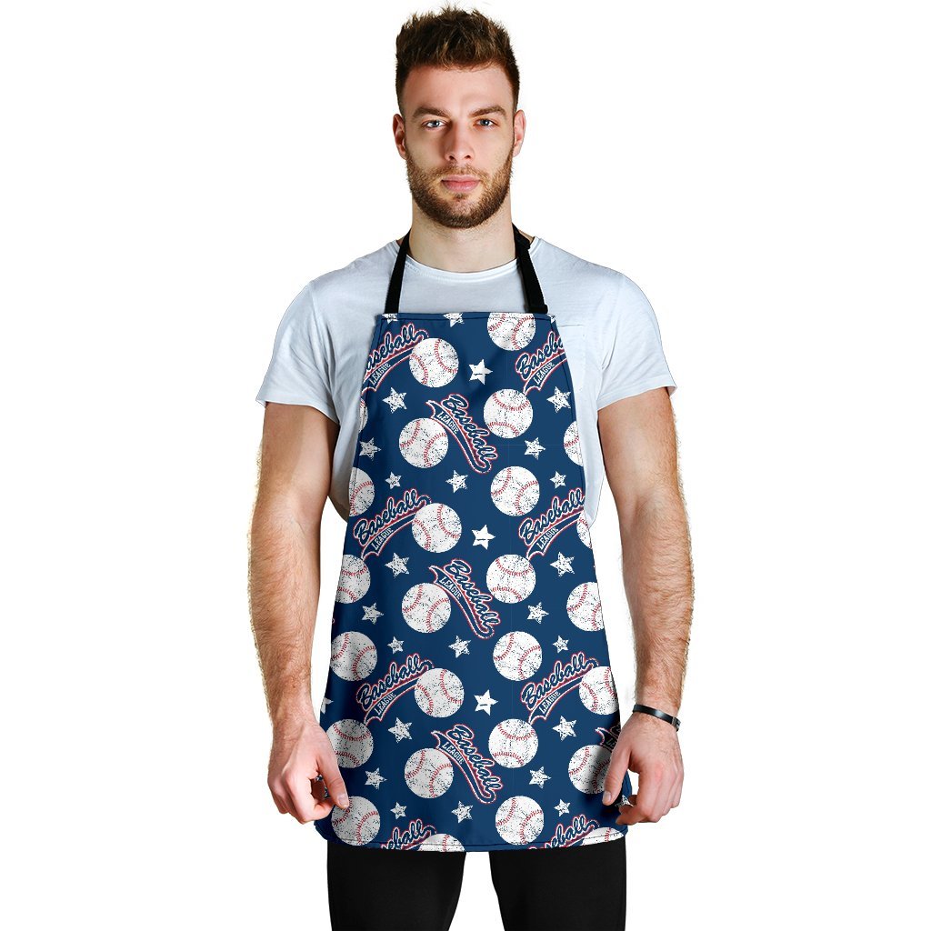 Baseball League Print Pattern Men's Apron-grizzshop