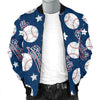 Baseball League Print Pattern Men's Bomber Jacket-grizzshop