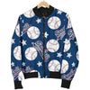 Baseball League Print Pattern Men's Bomber Jacket-grizzshop