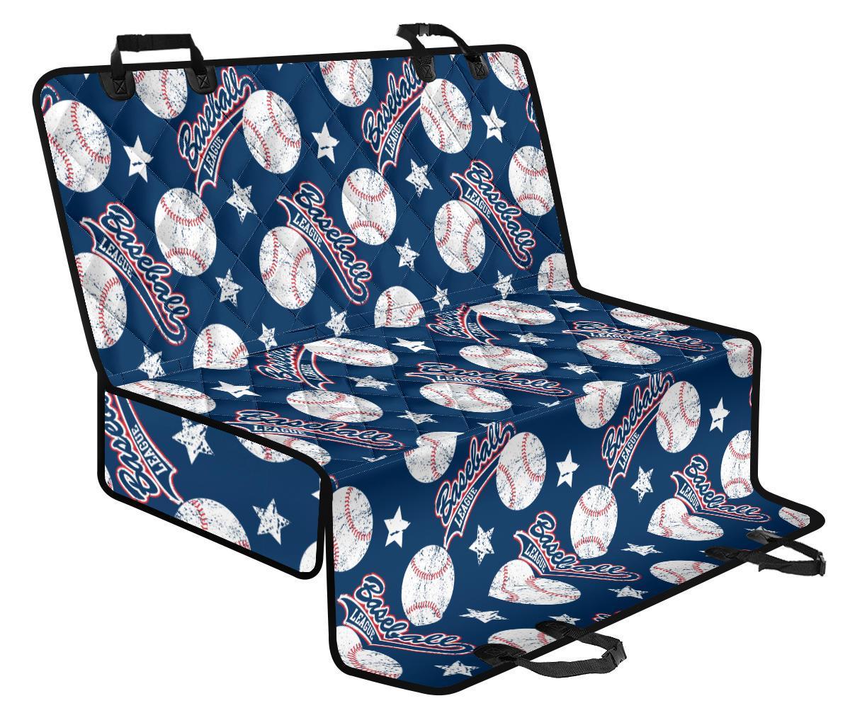 Baseball League Print Pattern Pet Car Seat Cover-grizzshop