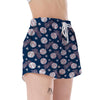 Baseball League Print Pattern Women's Shorts-grizzshop