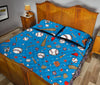 Baseball Pattern Print Bed Set Quilt-grizzshop