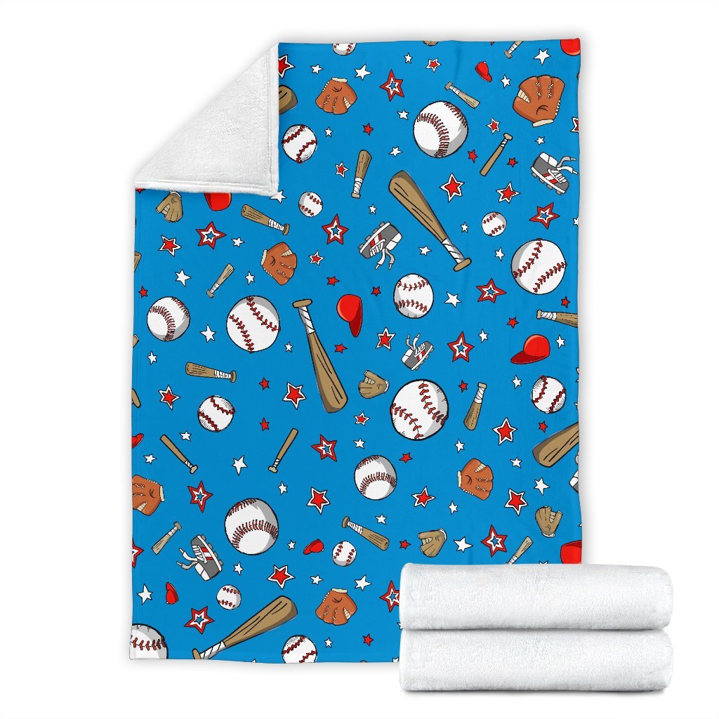 Baseball Pattern Print Blanket-grizzshop