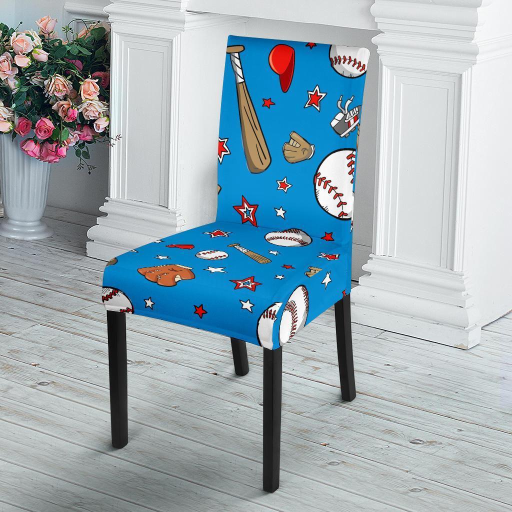 Baseball Pattern Print Chair Cover-grizzshop