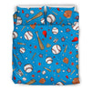 Baseball Pattern Print Duvet Cover Bedding Set-grizzshop