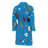 Baseball Pattern Print Men Long Robe-grizzshop