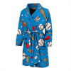 Baseball Pattern Print Men Long Robe-grizzshop