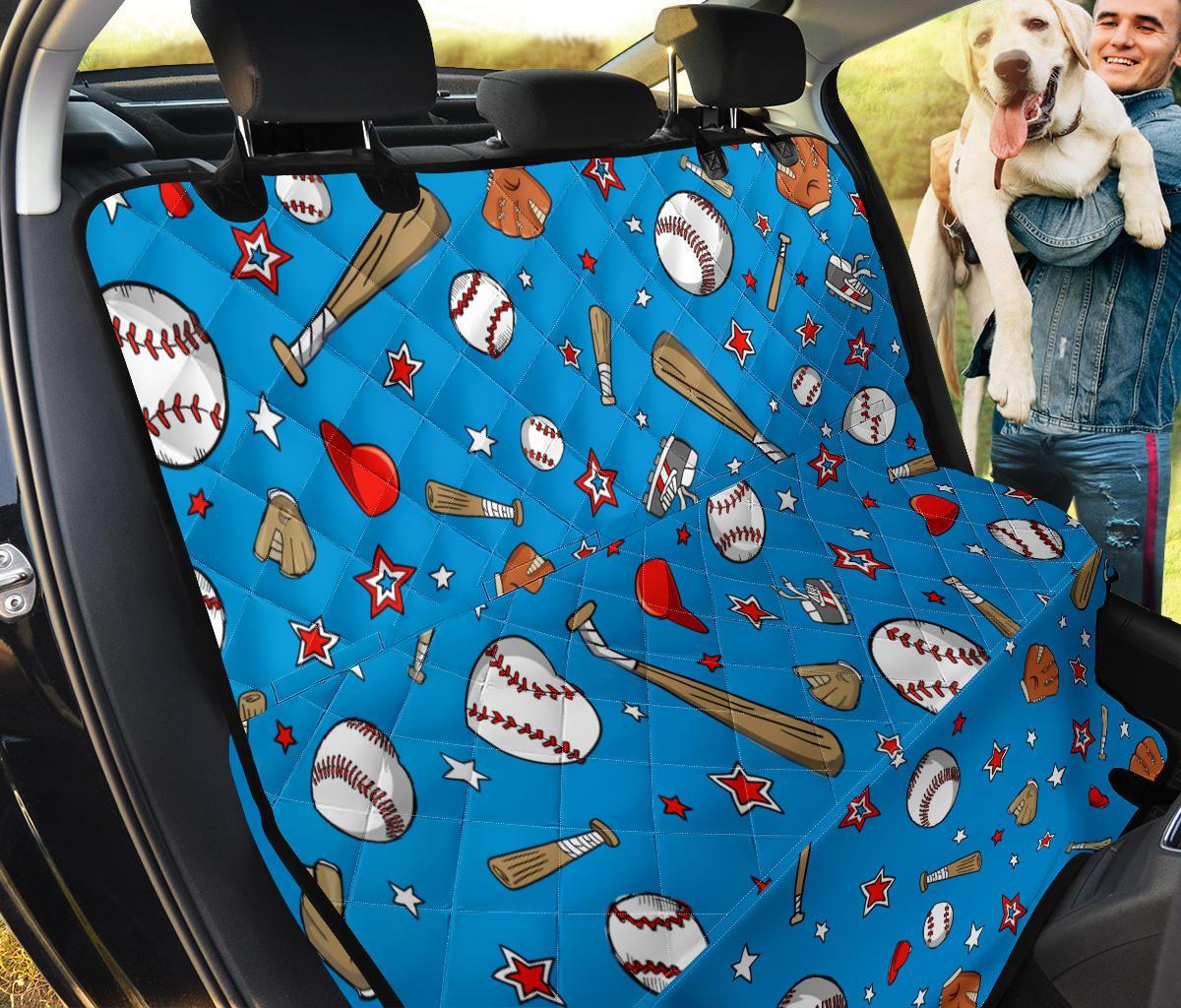 Baseball Pattern Print Pet Car Seat Cover-grizzshop