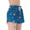 Baseball Pattern Print Women's Shorts-grizzshop