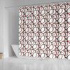 Baseball Print Pattern Bathroom Shower Curtain-grizzshop