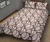 Baseball Print Pattern Bed Set Quilt-grizzshop