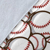 Baseball Print Pattern Blanket-grizzshop