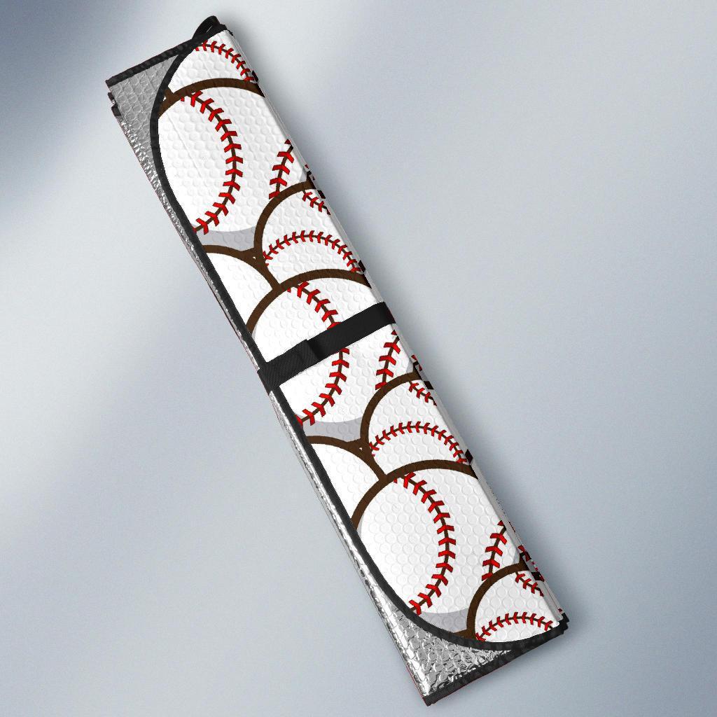 Baseball Print Pattern Car Sun Shade-grizzshop