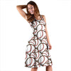 Baseball Print Pattern Dress-grizzshop