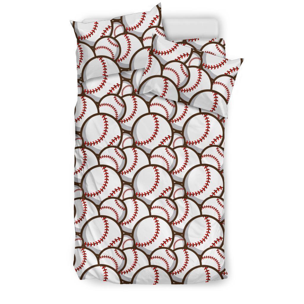 Baseball Print Pattern Duvet Cover Bedding Set-grizzshop