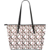 Baseball Print Pattern Leather Tote Bag-grizzshop