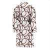 Baseball Print Pattern Men Long Robe-grizzshop