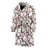 Baseball Print Pattern Men Long Robe-grizzshop