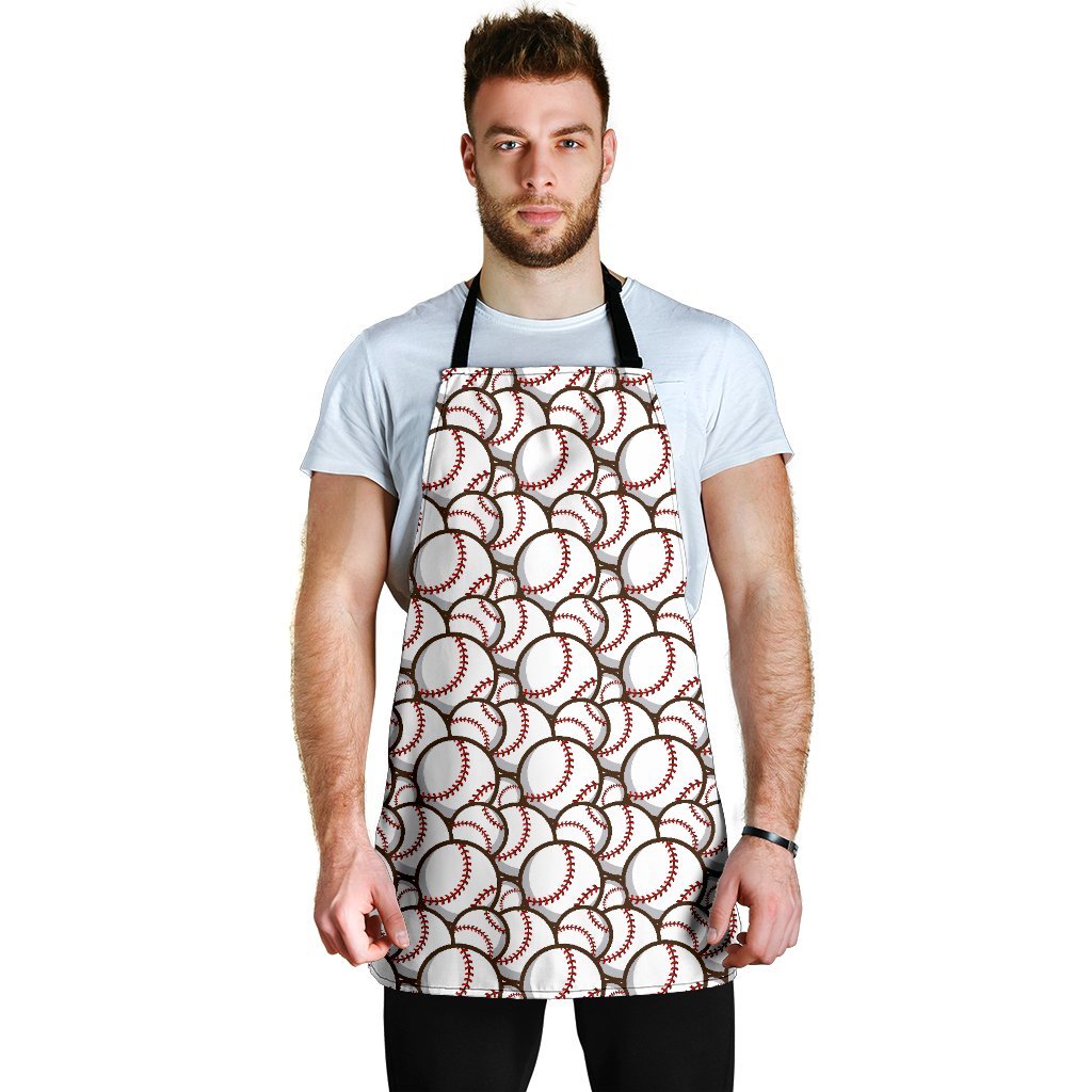 Baseball Print Pattern Men's Apron-grizzshop