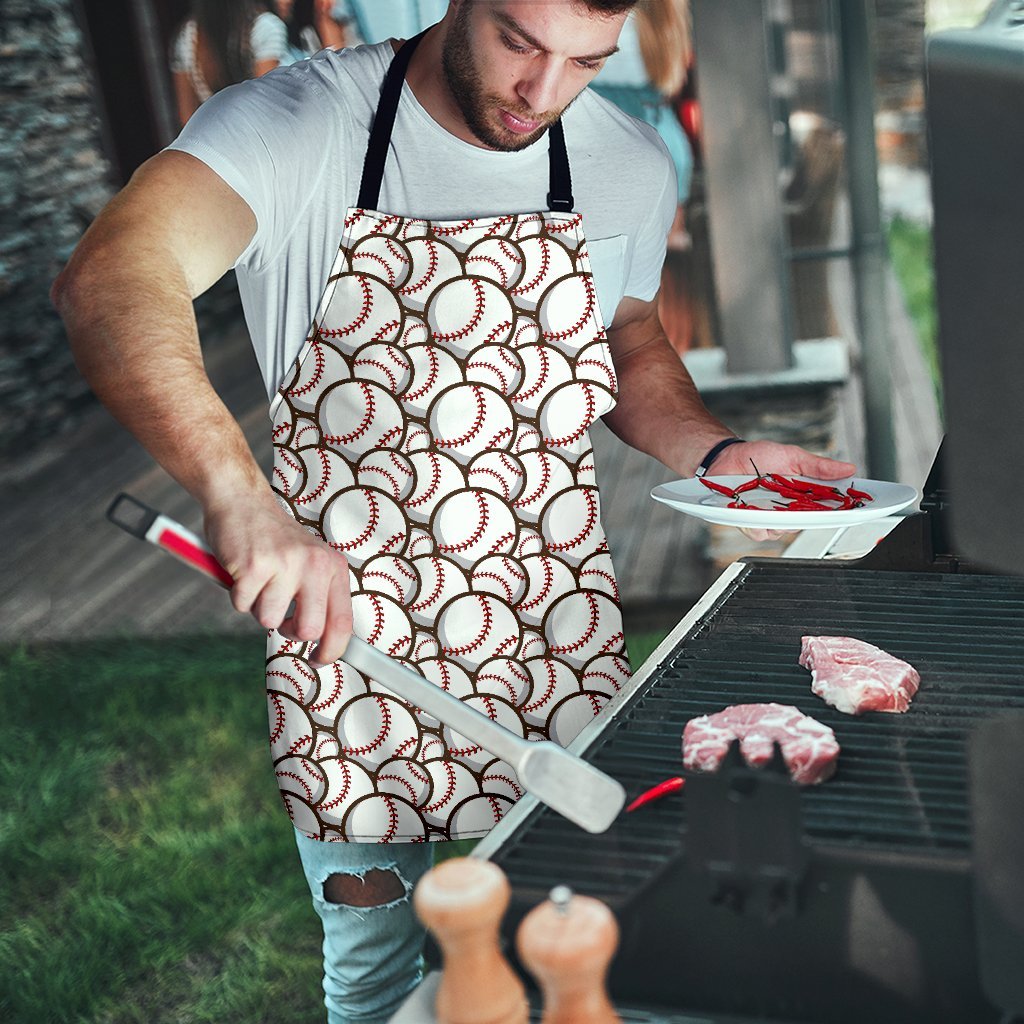 Baseball Print Pattern Men's Apron-grizzshop