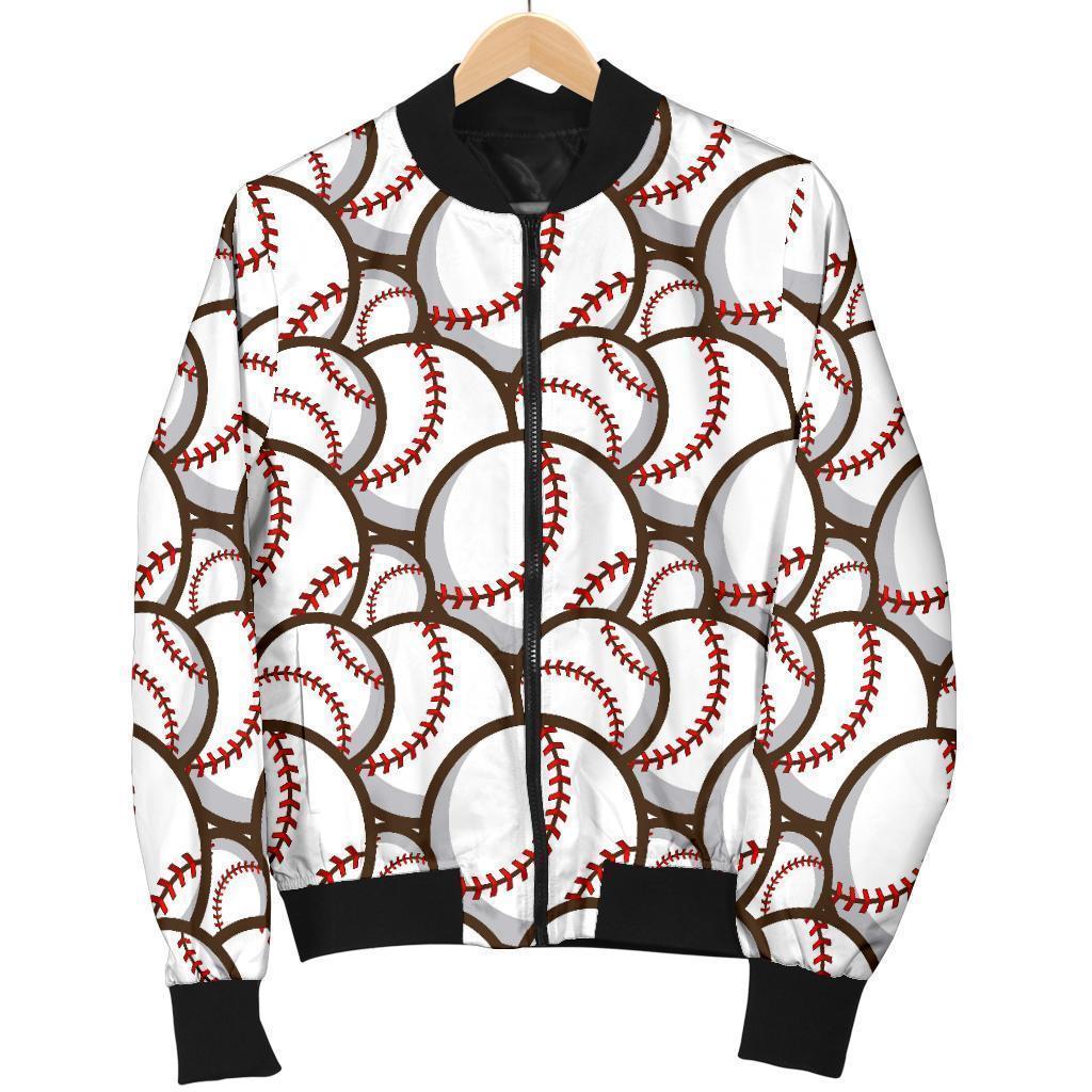 Baseball Print Pattern Men's Bomber Jacket-grizzshop