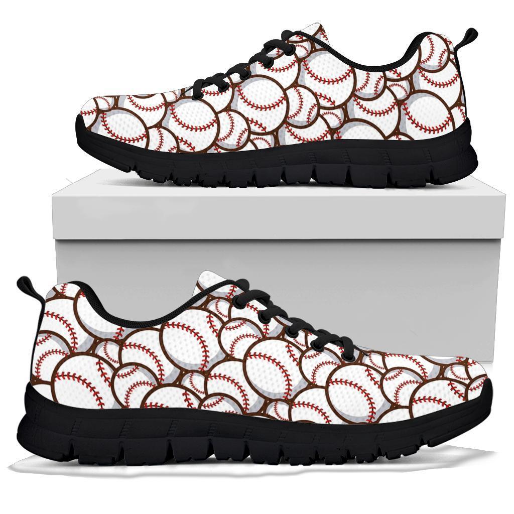 Baseball Print Pattern Sneaker Shoes For Men Women-grizzshop