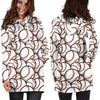 Baseball Print Pattern Women Hoodie Dress-grizzshop