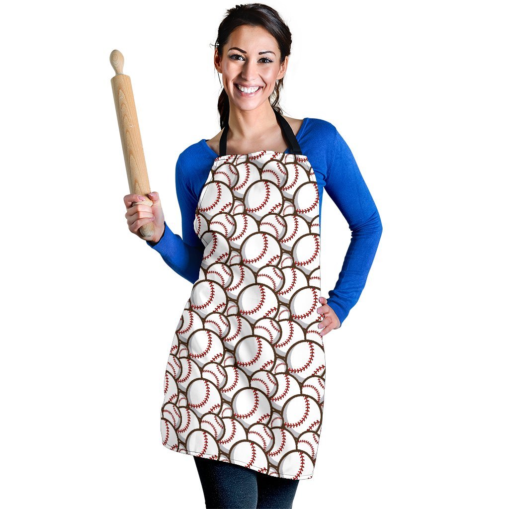 Baseball Print Pattern Women's Apron-grizzshop