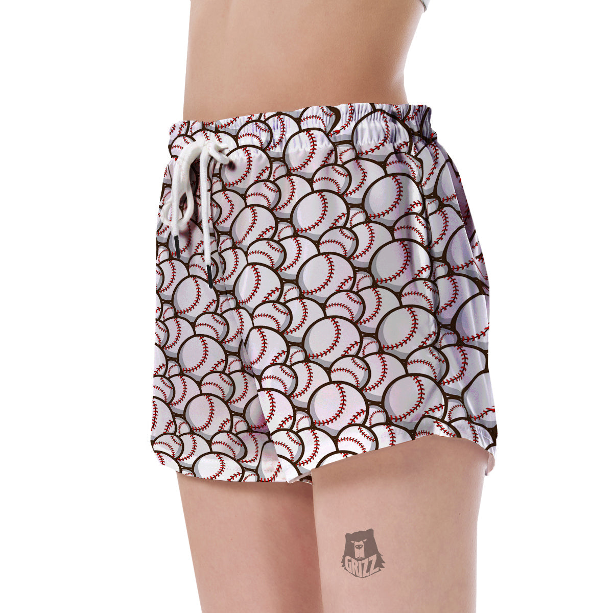 Baseball Print Pattern Women's Shorts-grizzshop