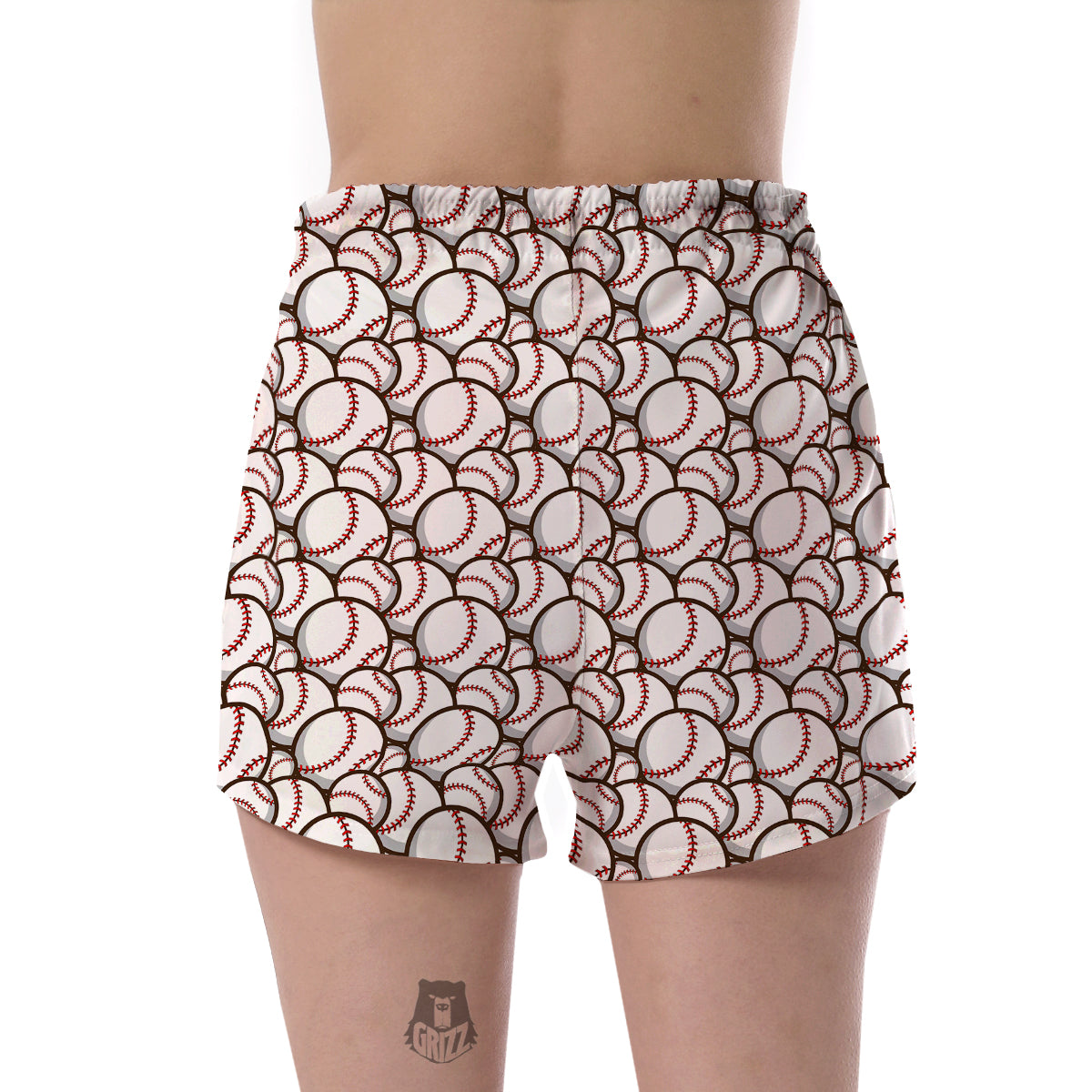 Baseball Print Pattern Women's Shorts-grizzshop