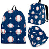 Baseball Star Pattern Print Backpack-grizzshop