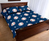 Baseball Star Pattern Print Bed Set Quilt-grizzshop