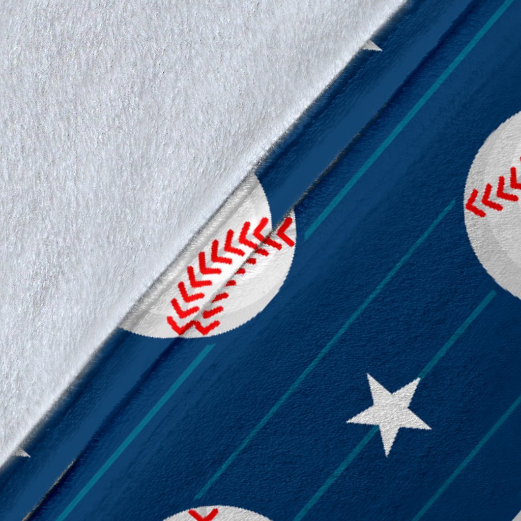 Baseball Star Pattern Print Blanket-grizzshop