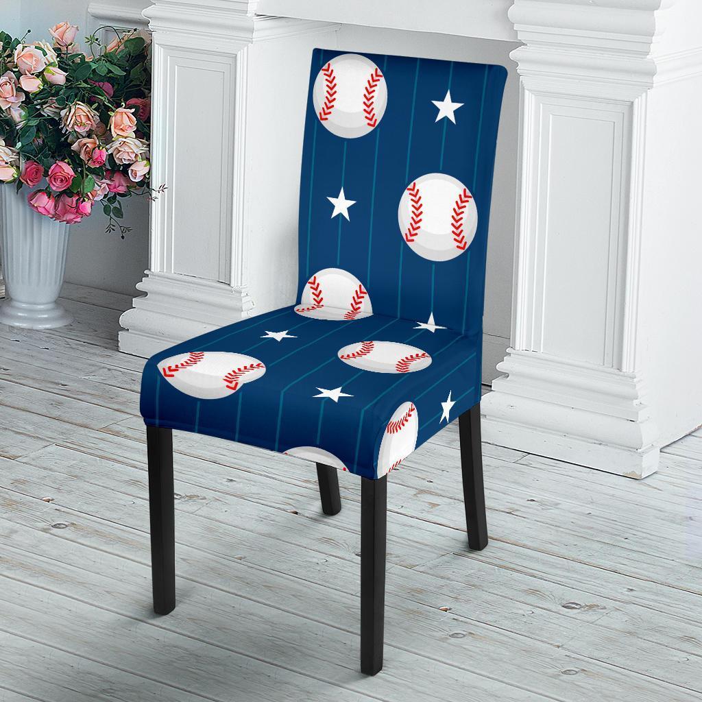 Baseball Star Pattern Print Chair Cover-grizzshop